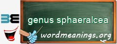 WordMeaning blackboard for genus sphaeralcea